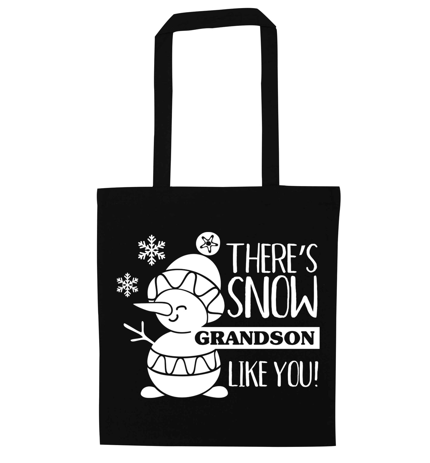 There's snow grandson like you black tote bag