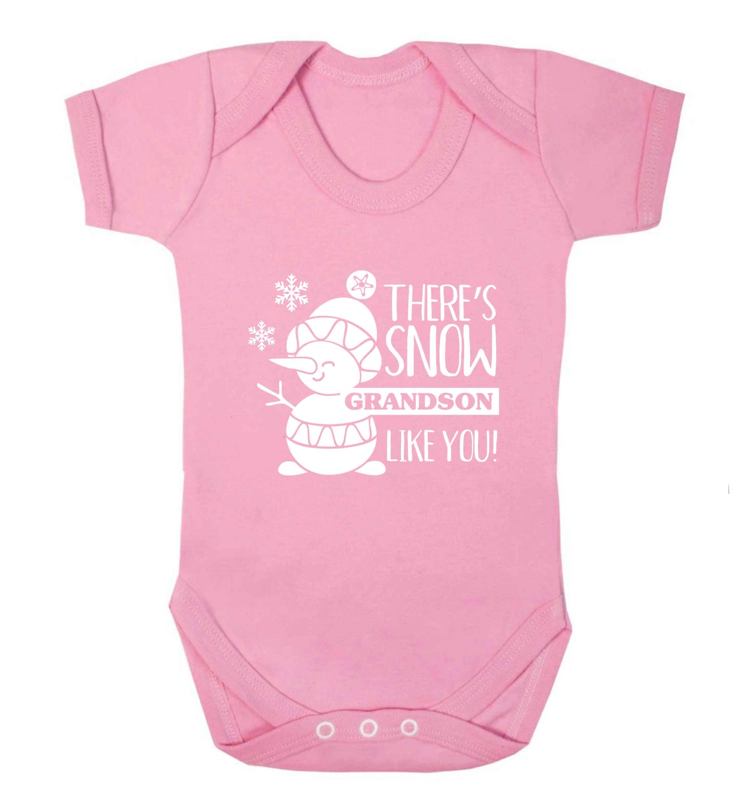 There's snow grandson like you baby vest pale pink 18-24 months