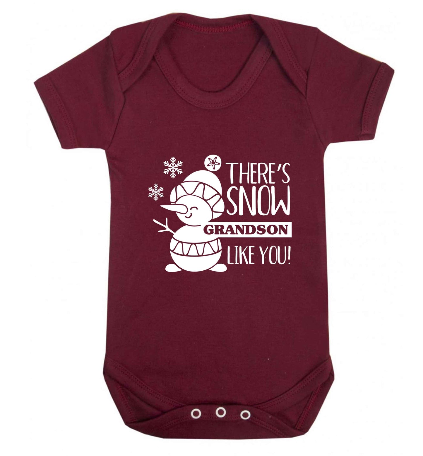 There's snow grandson like you baby vest maroon 18-24 months