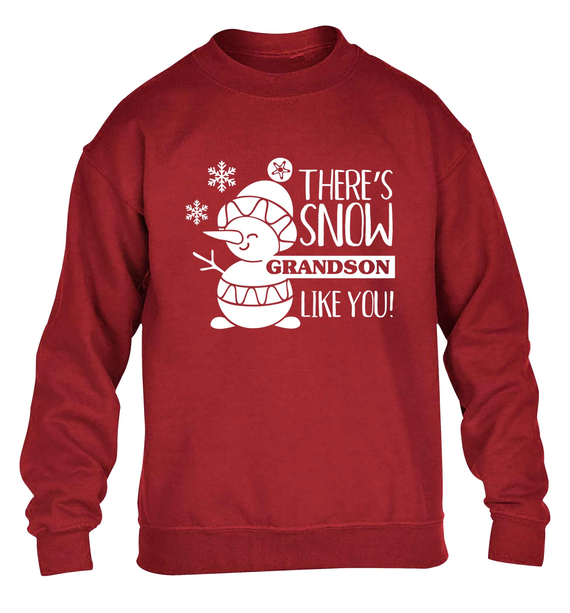 There's snow grandson like you children's grey sweater 12-13 Years