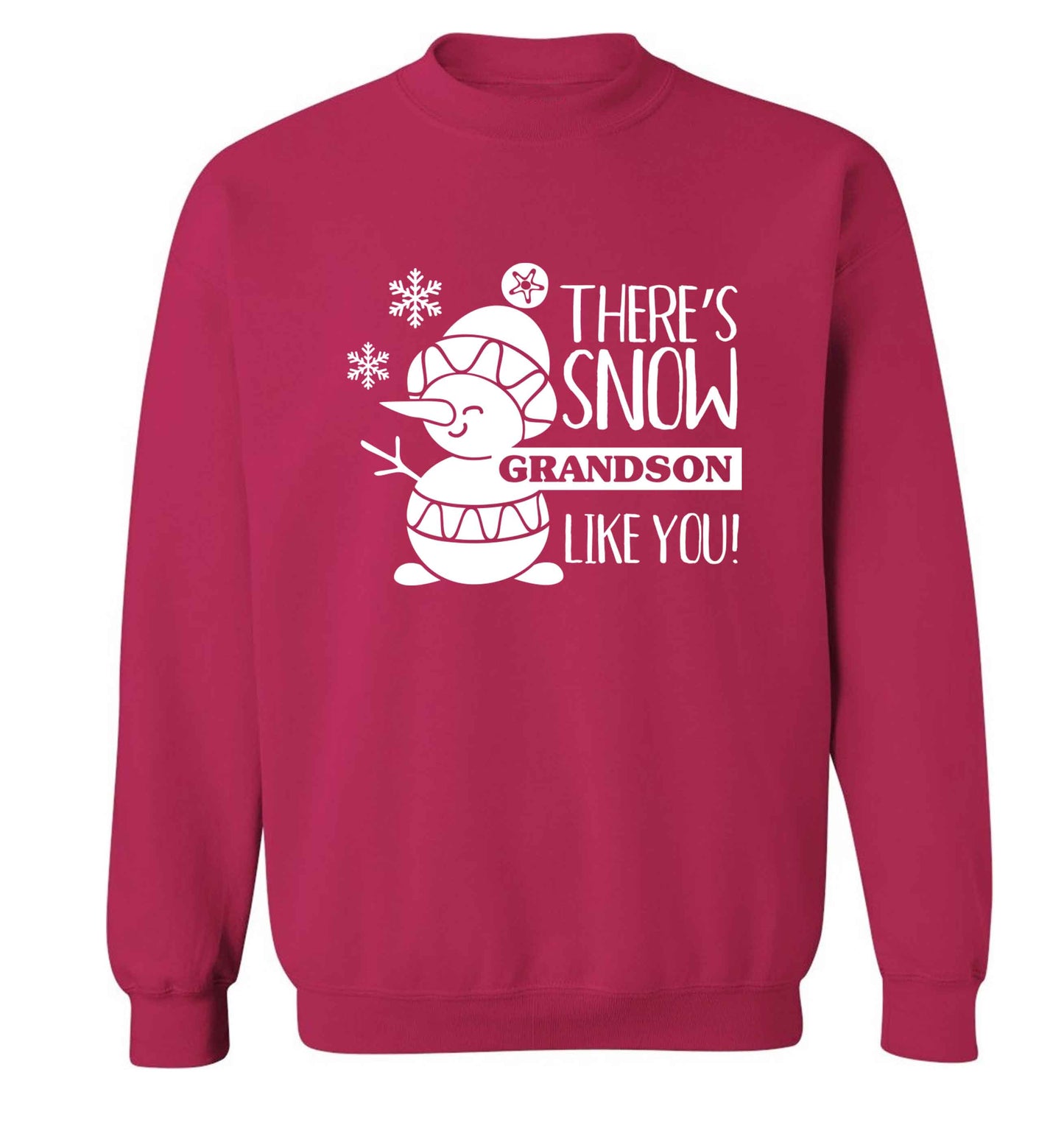 There's snow grandson like you adult's unisex pink sweater 2XL