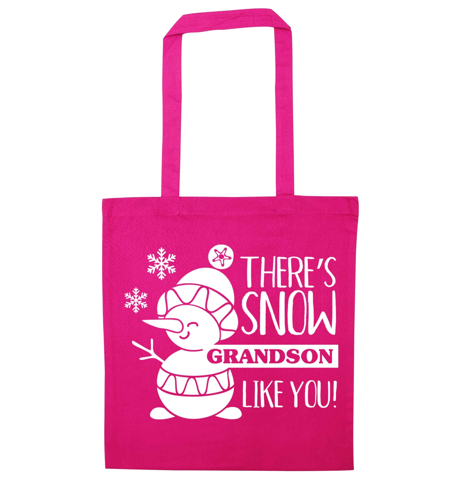There's snow grandson like you pink tote bag