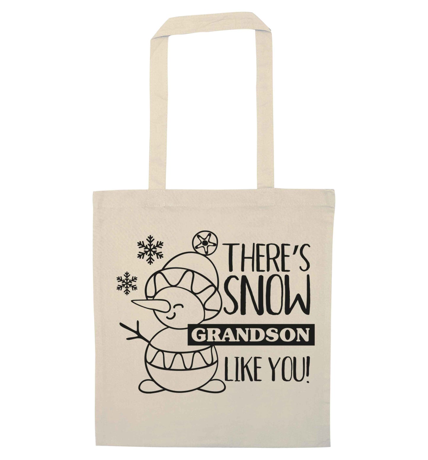 There's snow grandson like you natural tote bag
