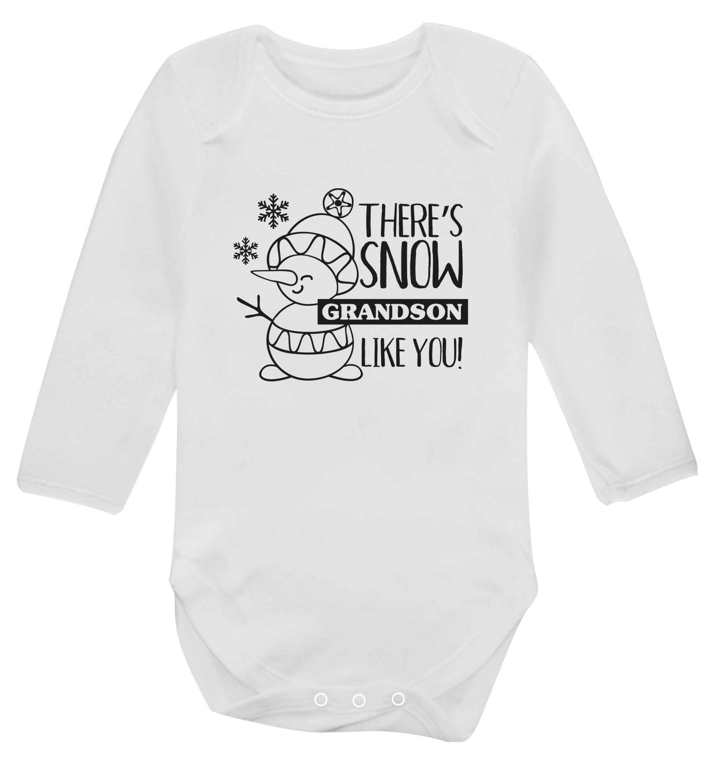 There's snow grandson like you baby vest long sleeved white 6-12 months