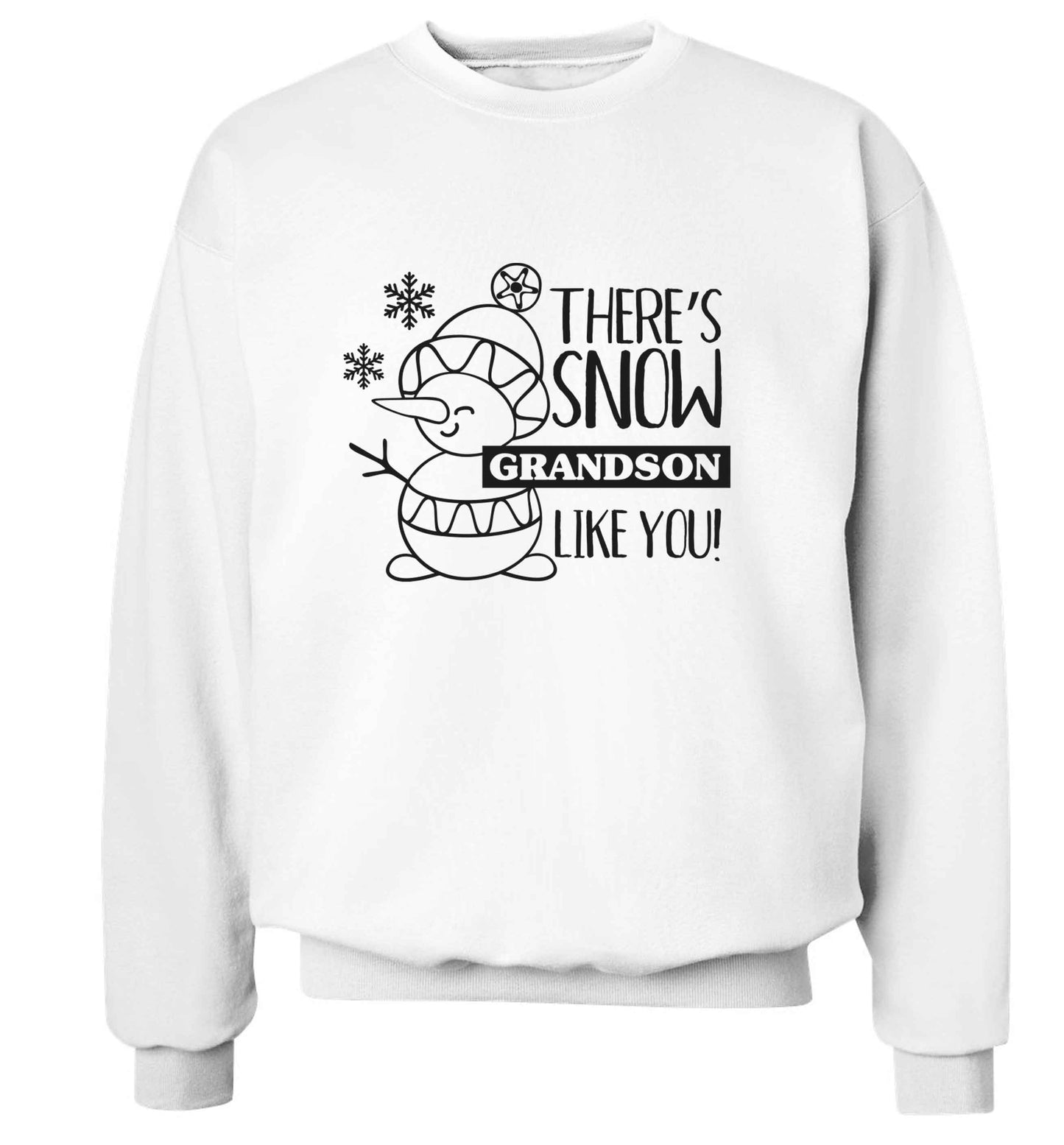 There's snow grandson like you adult's unisex white sweater 2XL