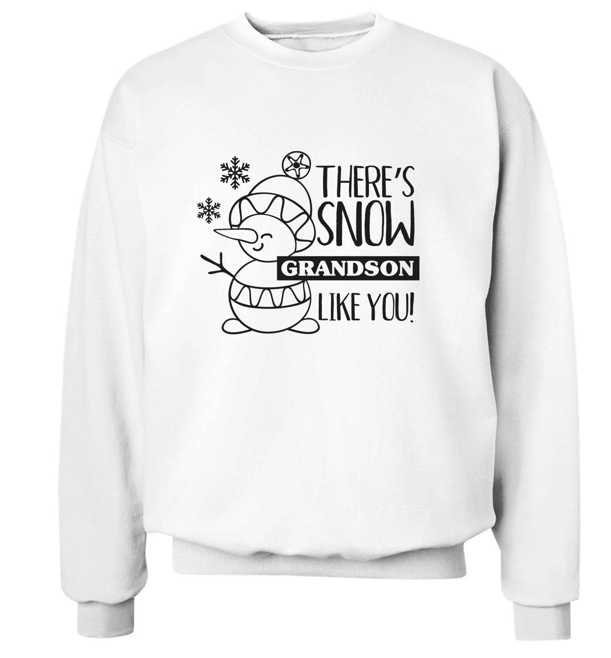 There's snow grandson like you adult's unisex white sweater 2XL