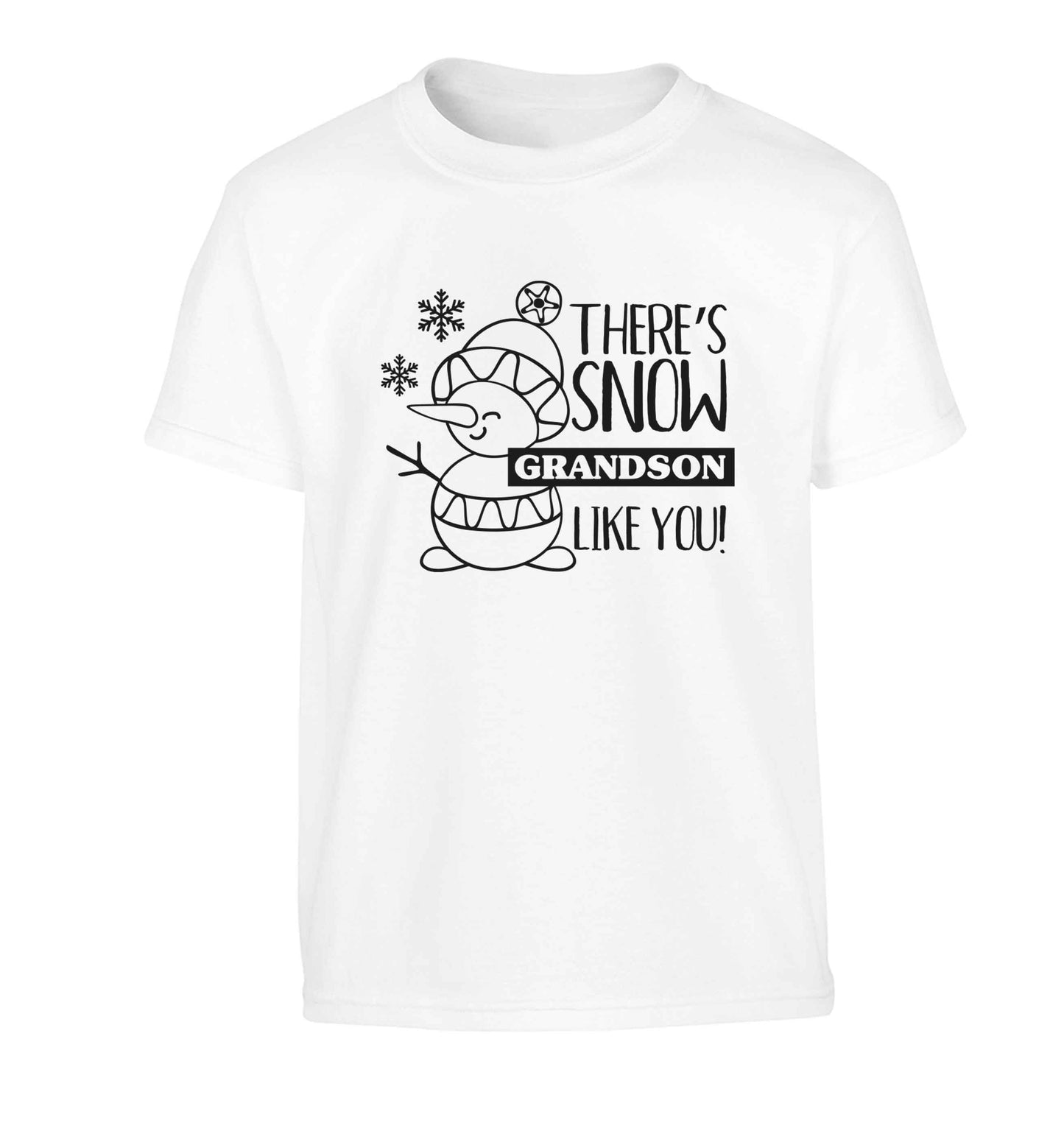 There's snow grandson like you Children's white Tshirt 12-13 Years