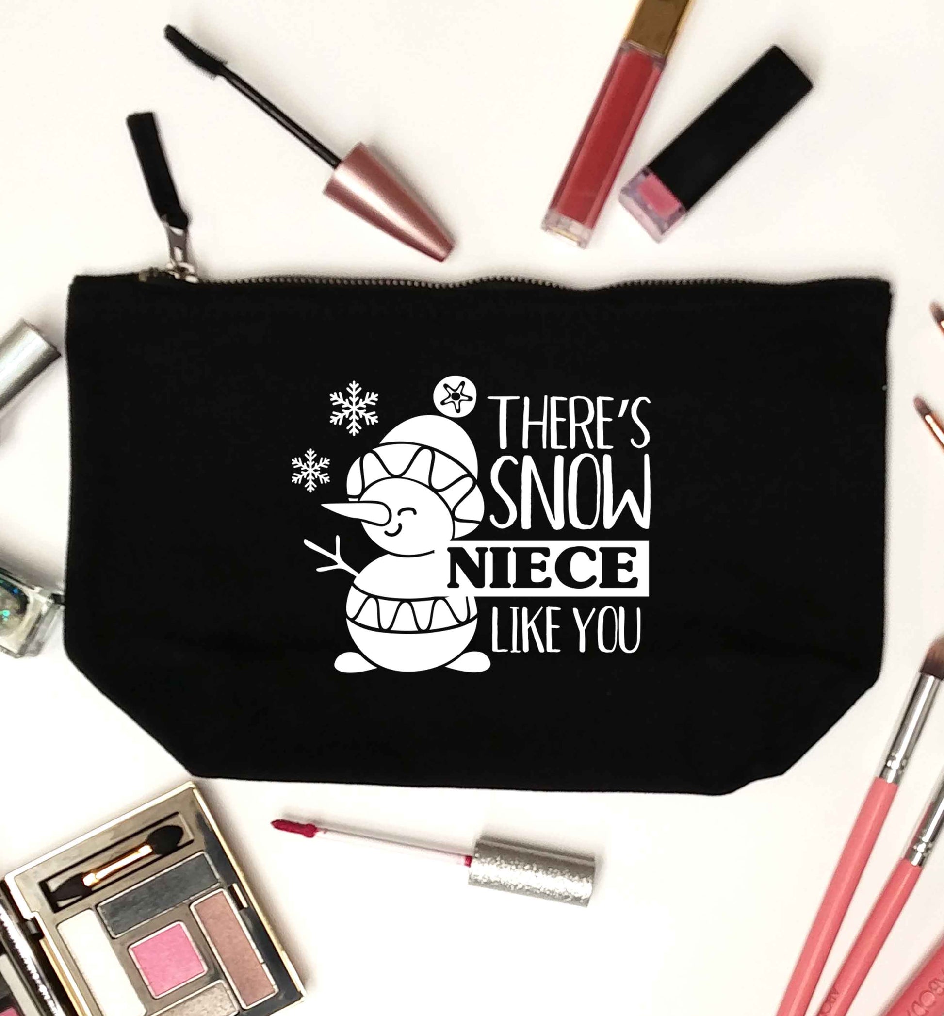 There's snow niece like you black makeup bag