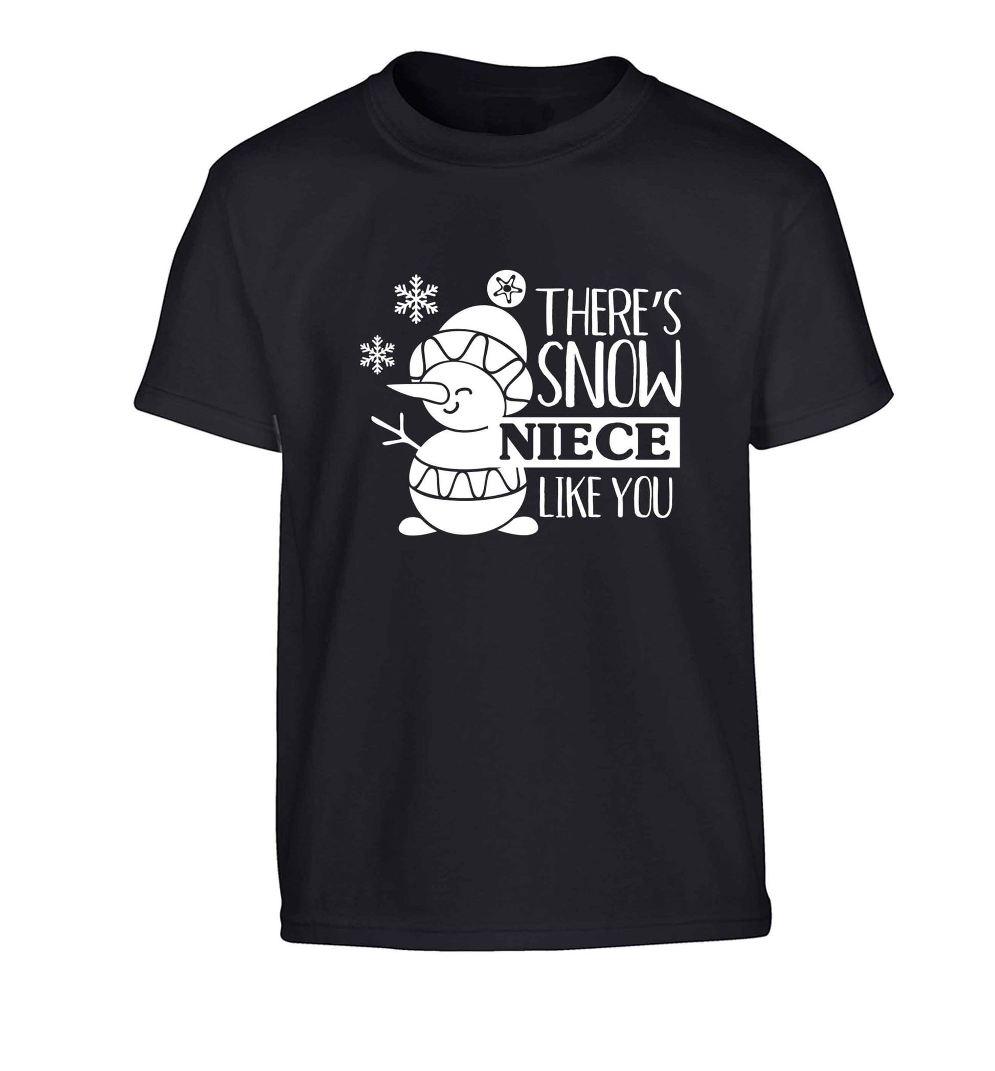 There's snow niece like you Children's black Tshirt 12-13 Years