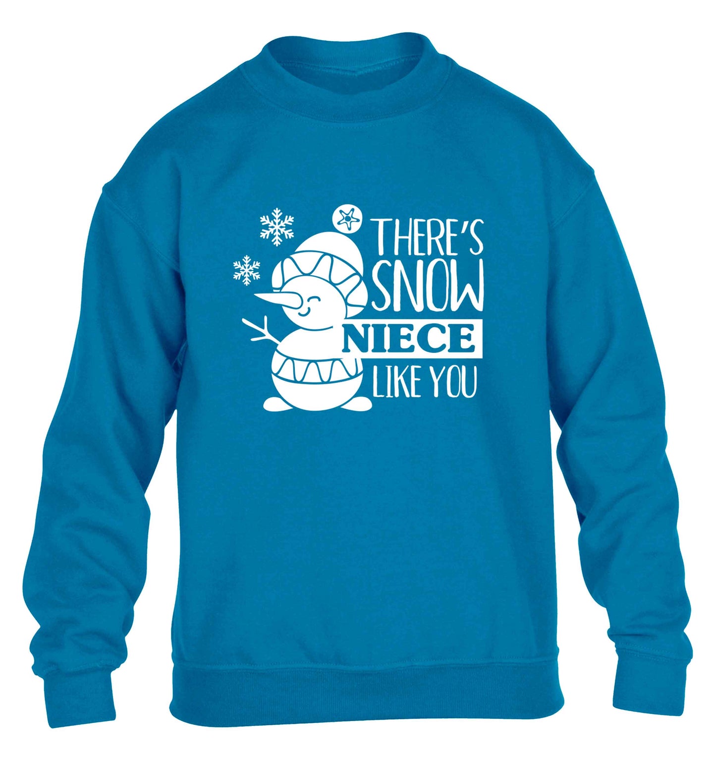 There's snow niece like you children's blue sweater 12-13 Years