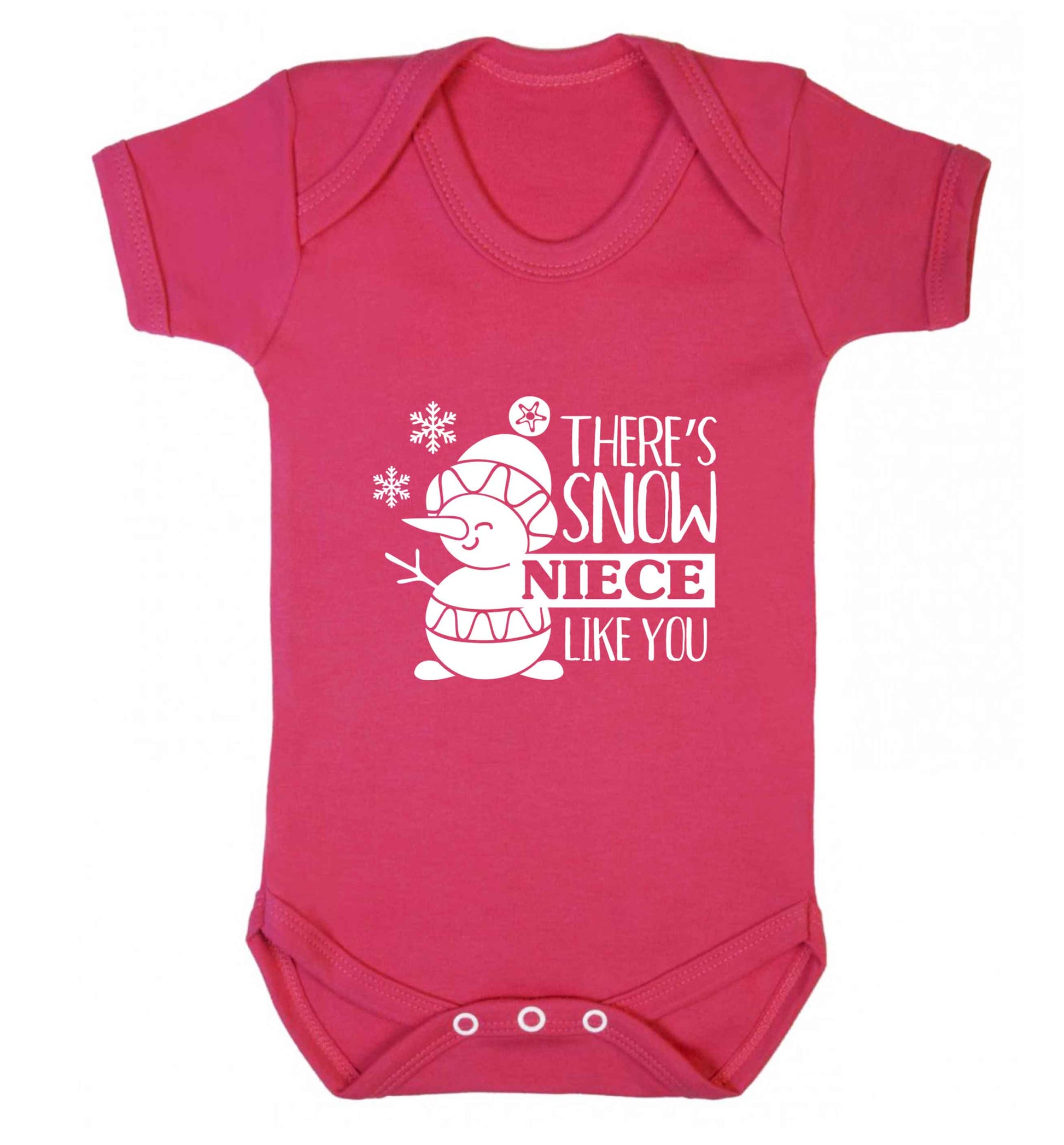 There's snow niece like you baby vest dark pink 18-24 months