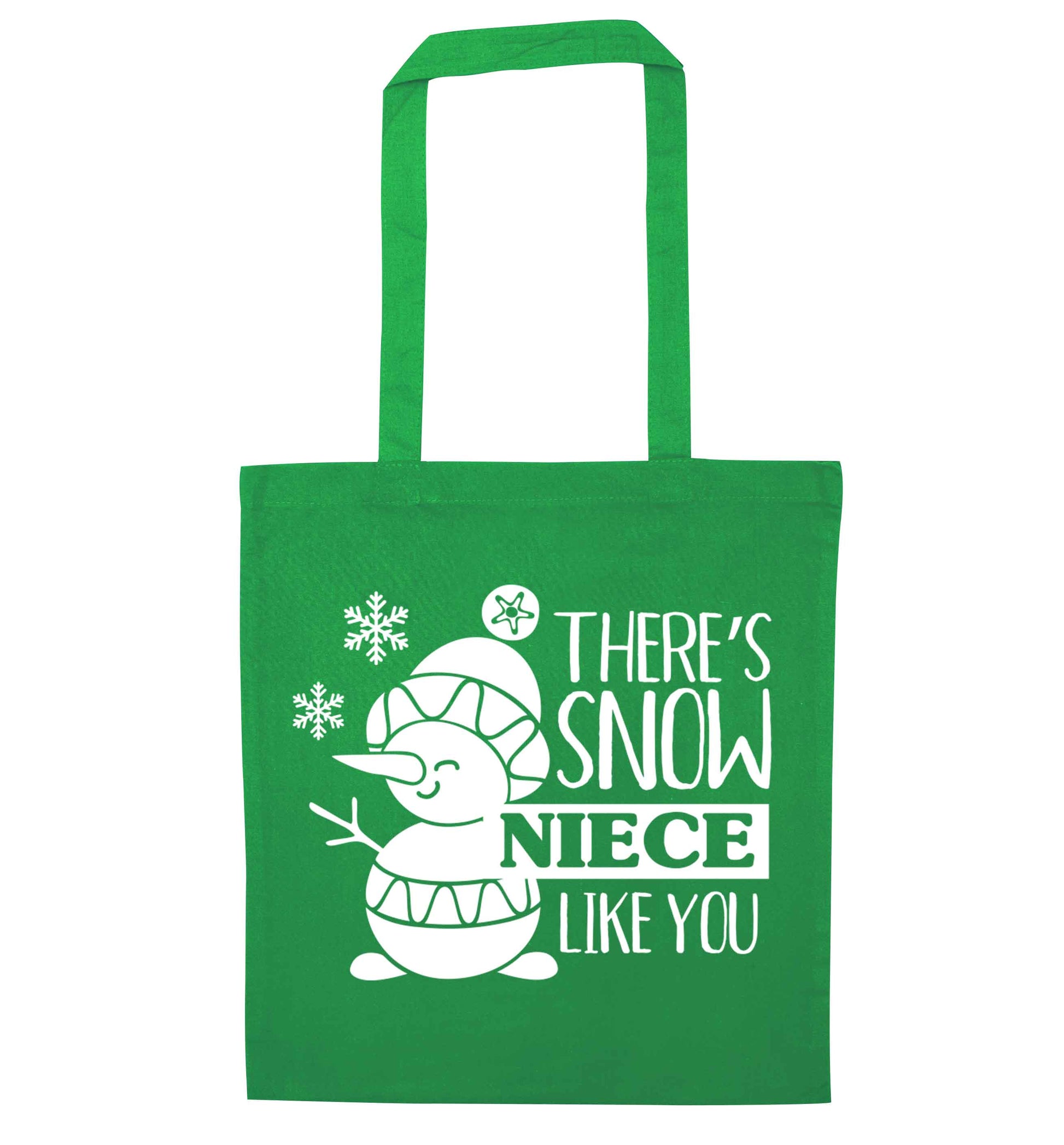 There's snow niece like you green tote bag