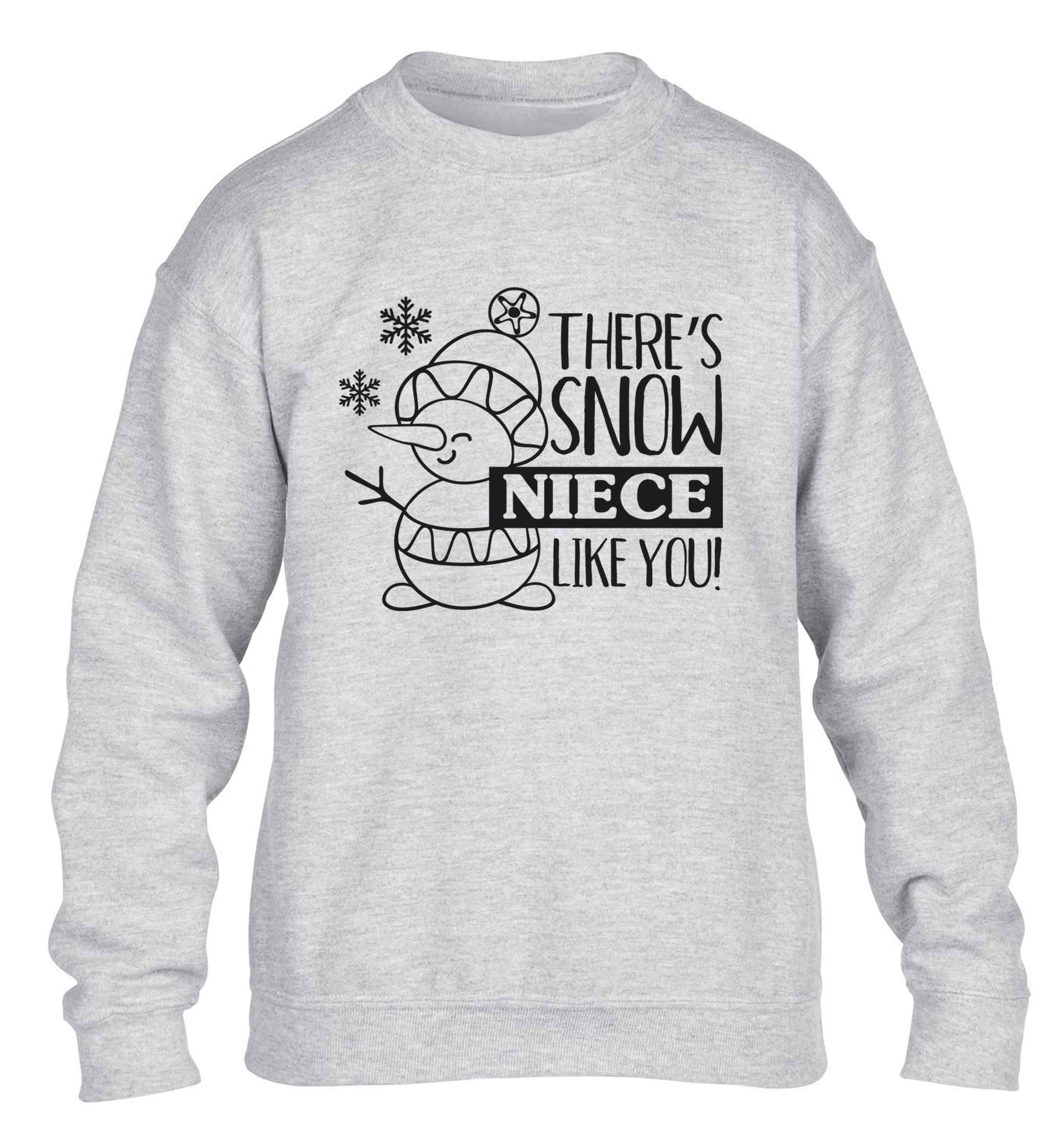 There's snow niece like you children's grey sweater 12-13 Years
