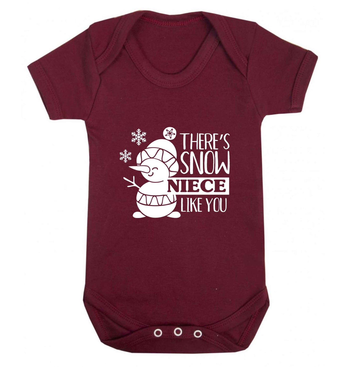 There's snow niece like you baby vest maroon 18-24 months