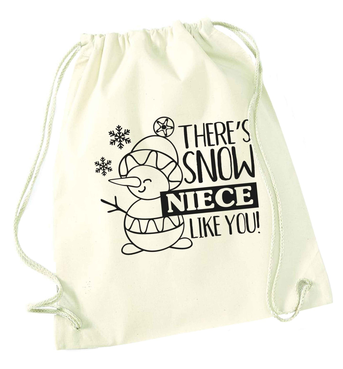There's snow niece like you natural drawstring bag