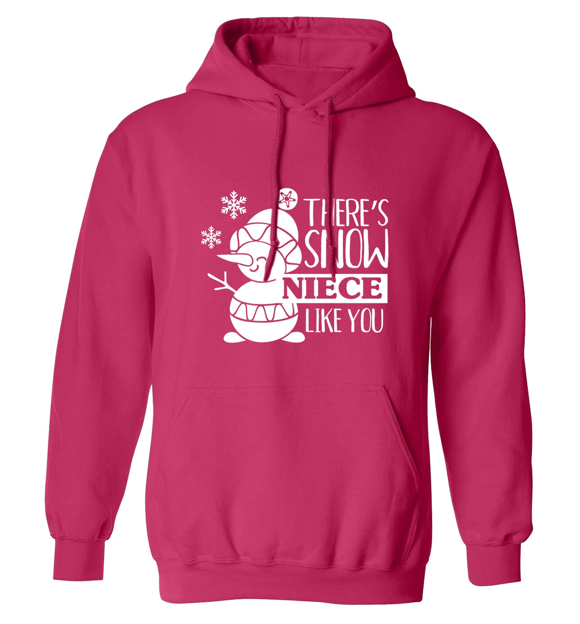 There's snow niece like you adults unisex pink hoodie 2XL