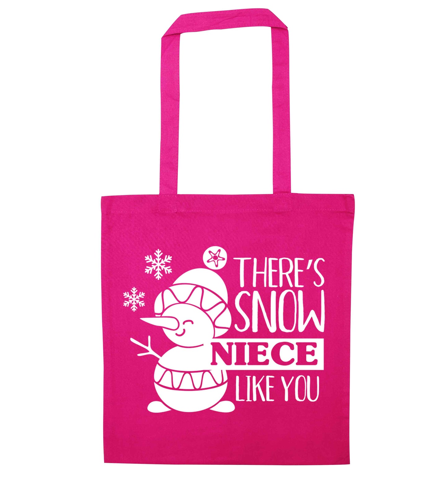 There's snow niece like you pink tote bag