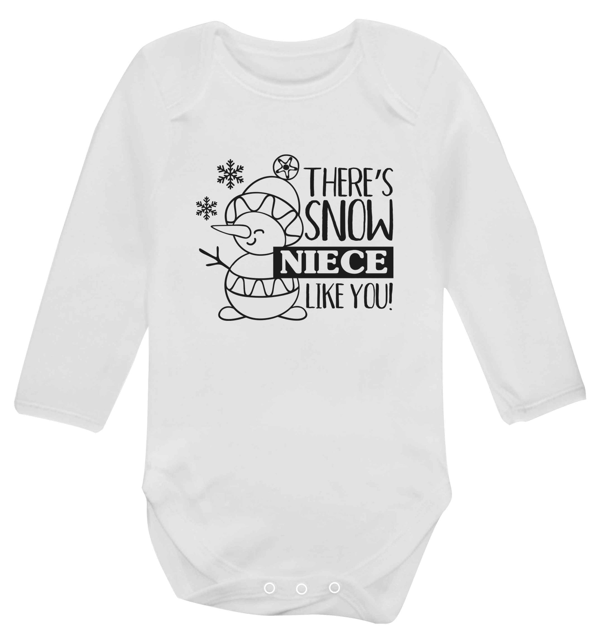 There's snow niece like you baby vest long sleeved white 6-12 months