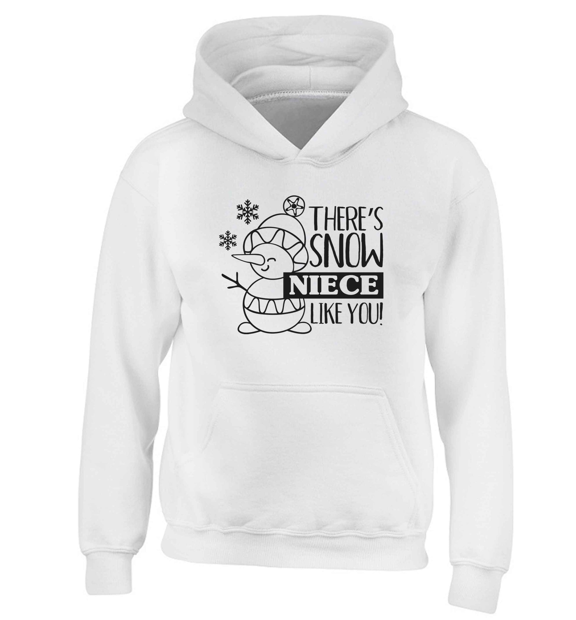 There's snow niece like you children's white hoodie 12-13 Years