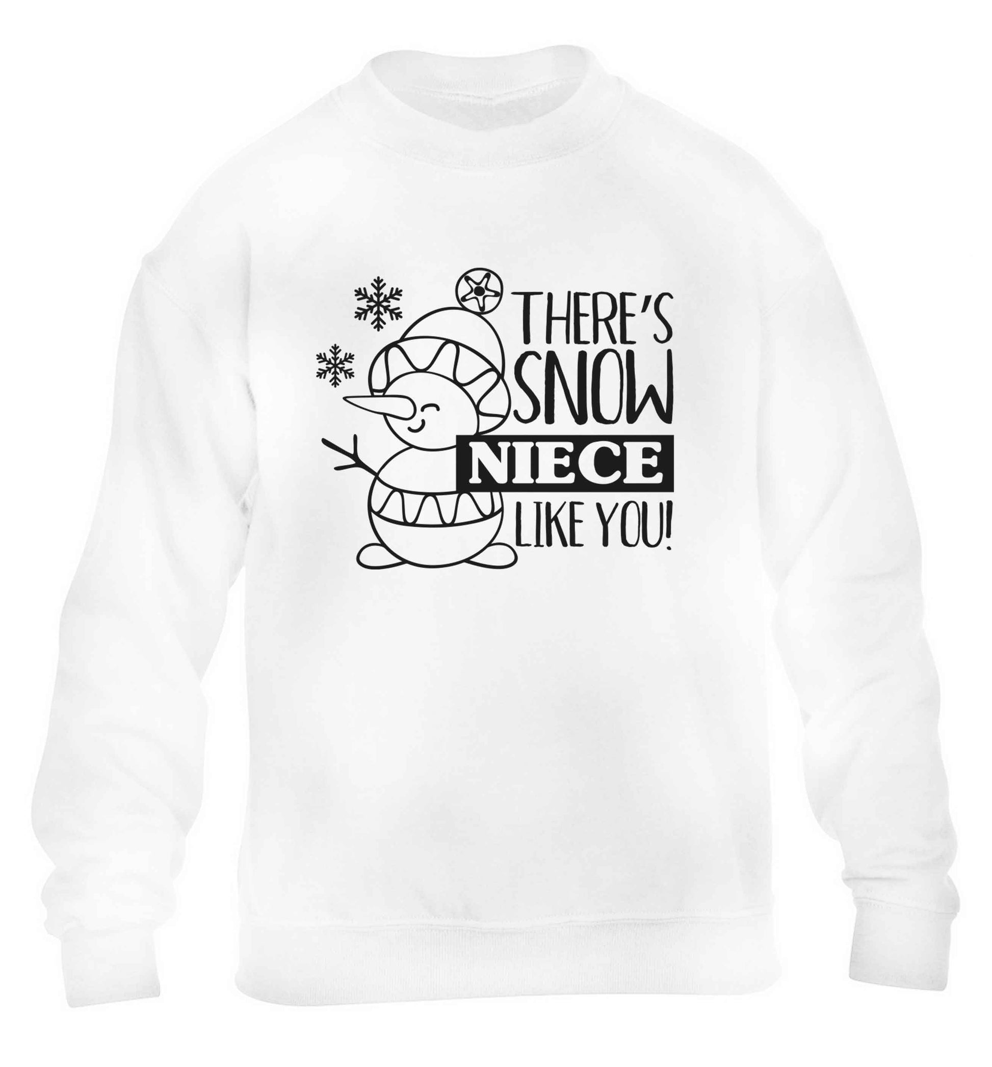 There's snow niece like you children's white sweater 12-13 Years