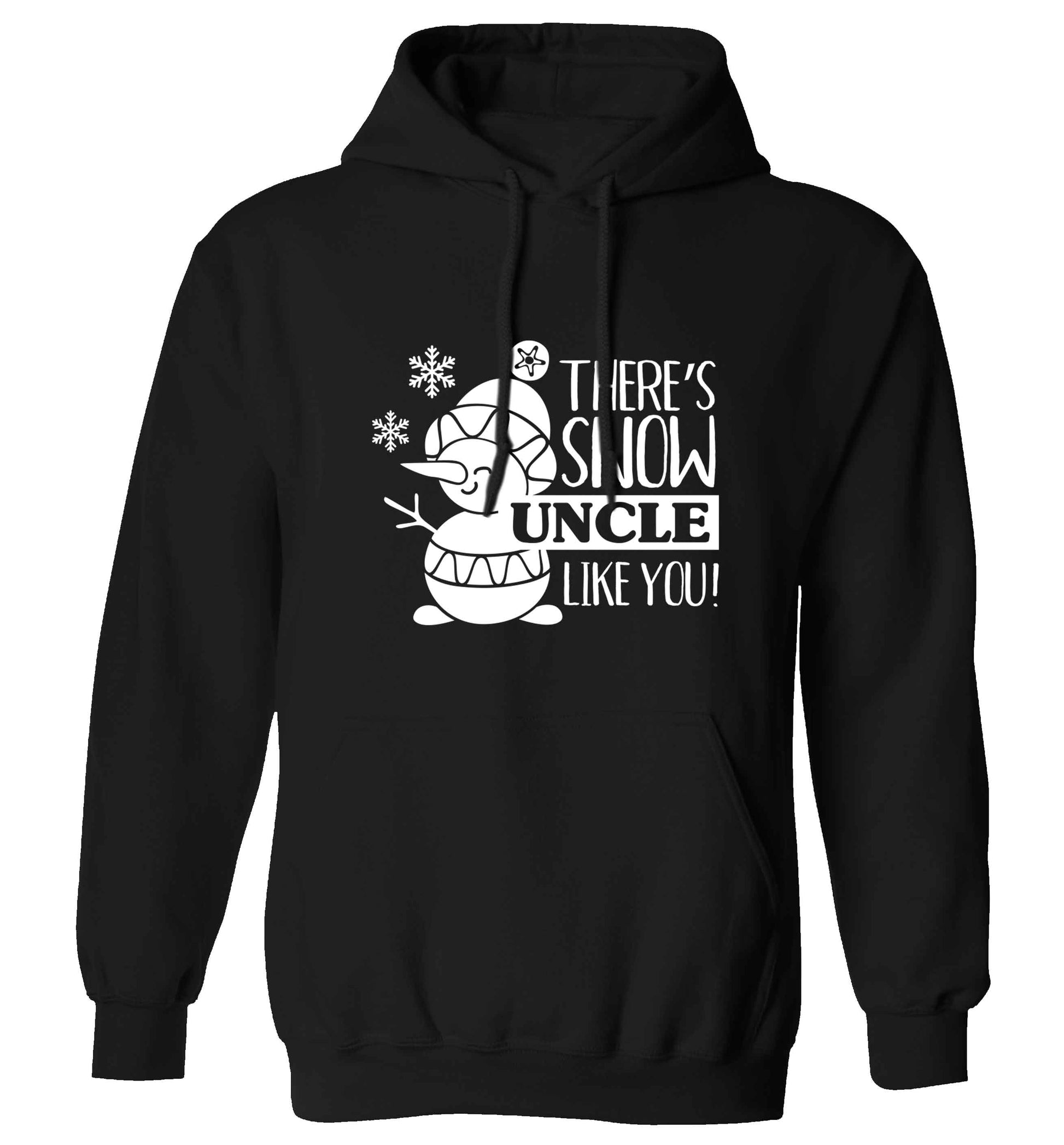 There's snow uncle like you adults unisex black hoodie 2XL