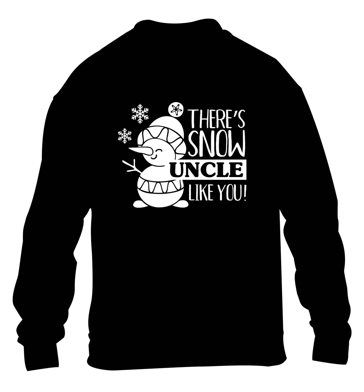 There's snow uncle like you children's black sweater 12-13 Years