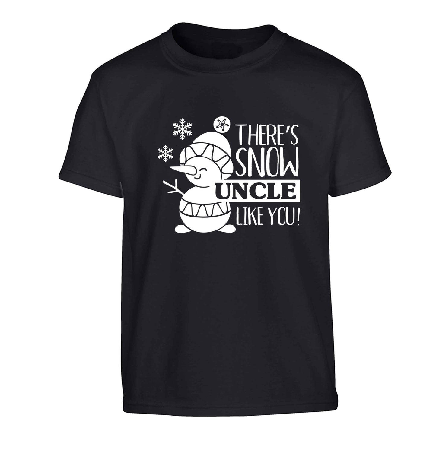 There's snow uncle like you Children's black Tshirt 12-13 Years