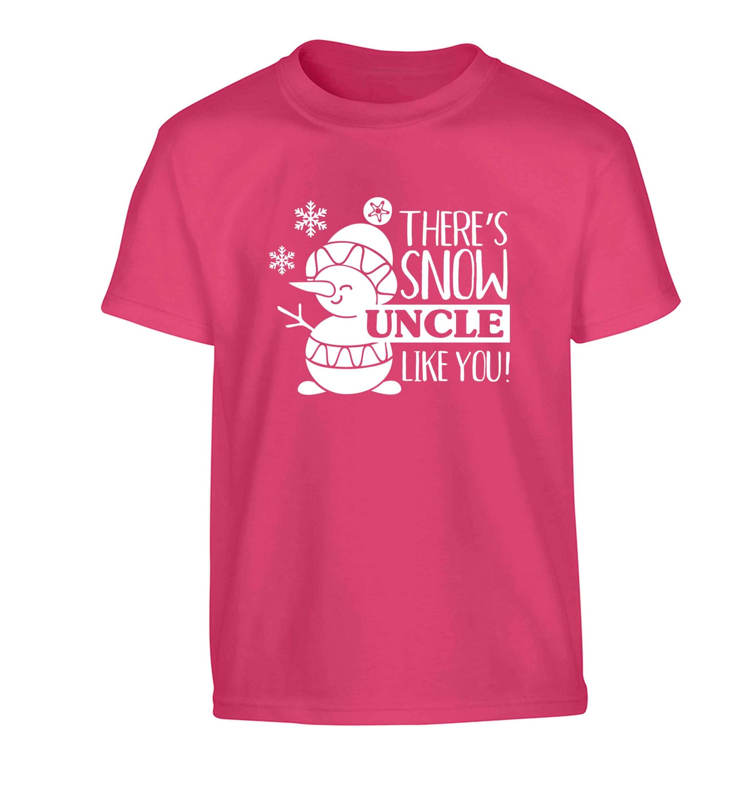 There's snow uncle like you Children's pink Tshirt 12-13 Years