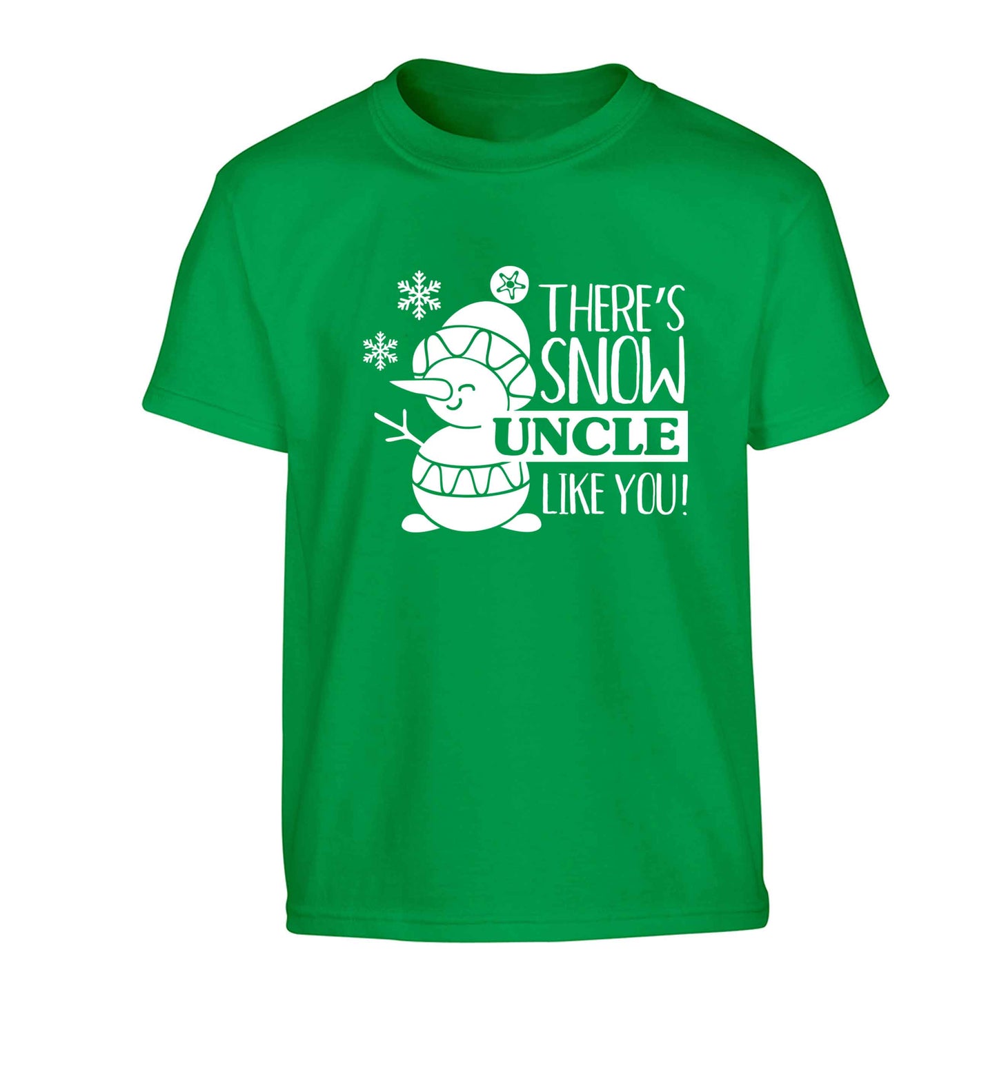There's snow uncle like you Children's green Tshirt 12-13 Years