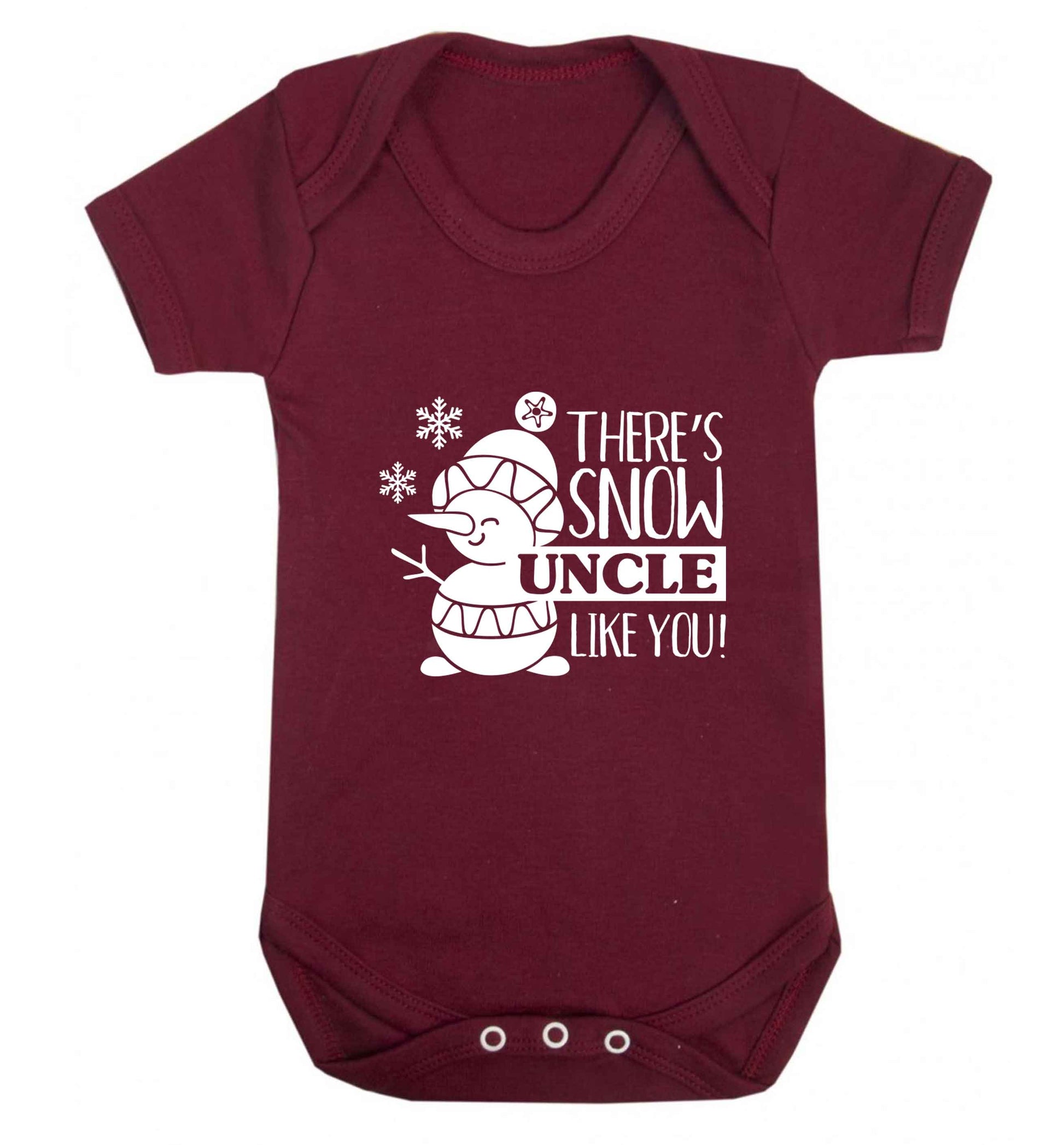 There's snow uncle like you baby vest maroon 18-24 months