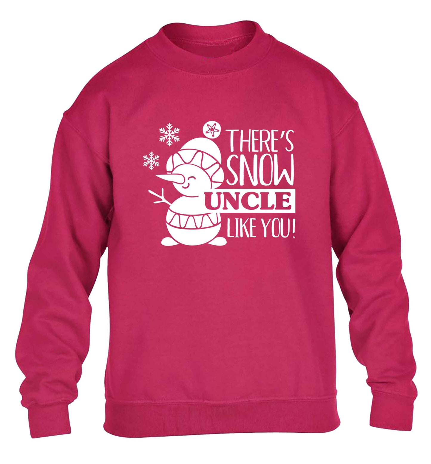 There's snow uncle like you children's pink sweater 12-13 Years