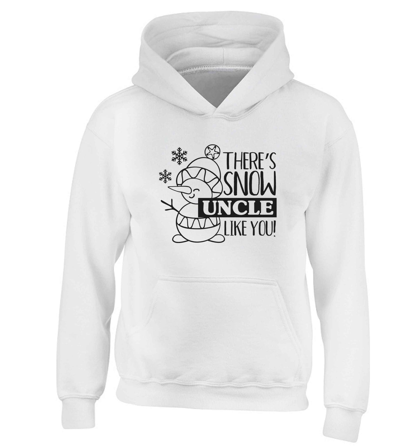 There's snow uncle like you children's white hoodie 12-13 Years