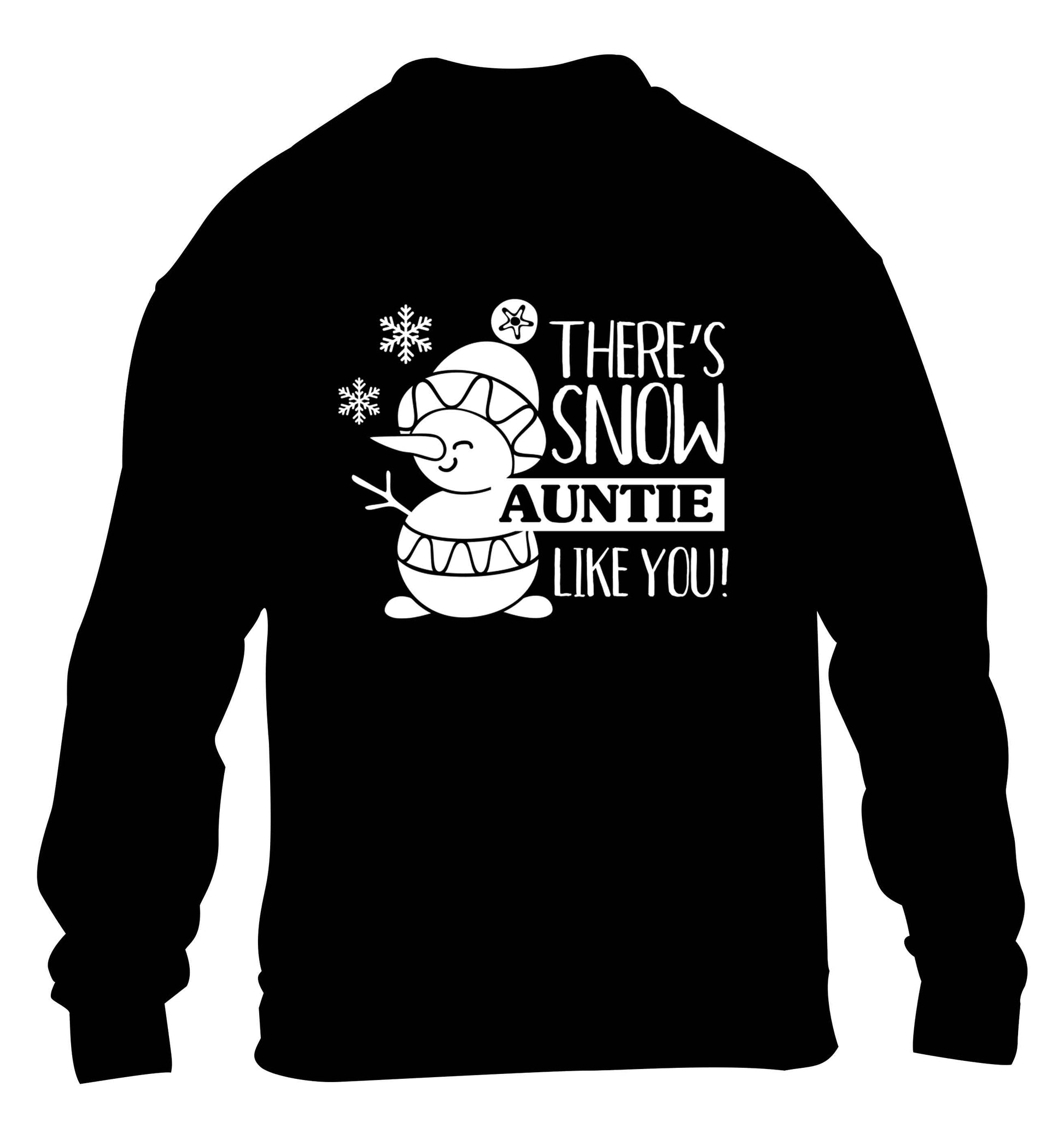 There's snow auntie like you children's black sweater 12-13 Years