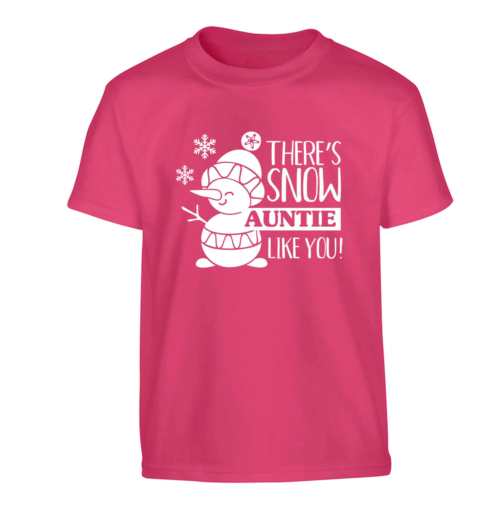 There's snow auntie like you Children's pink Tshirt 12-13 Years