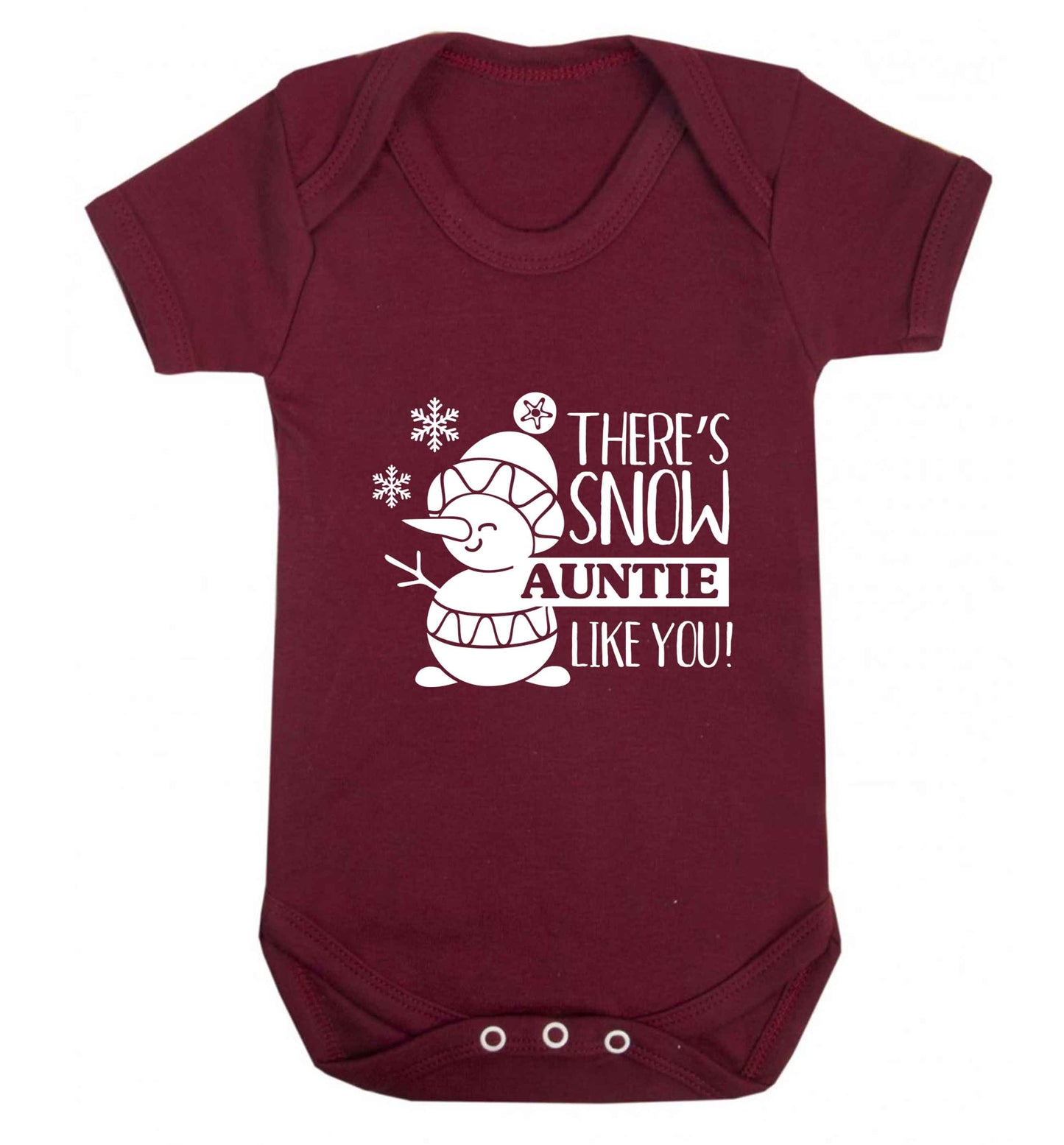 There's snow auntie like you baby vest maroon 18-24 months