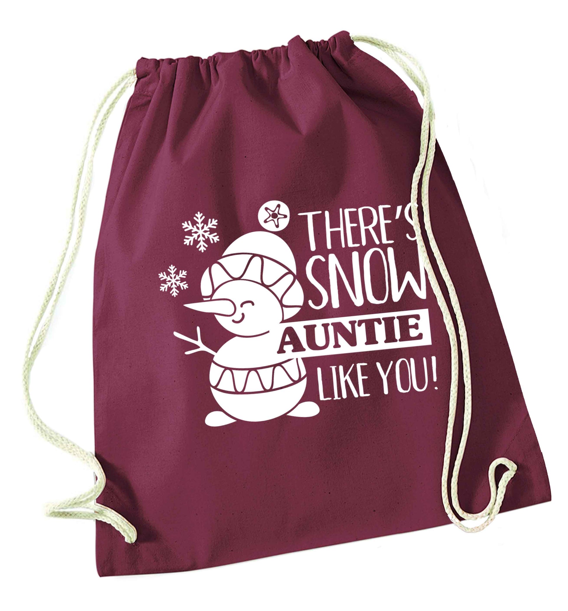 There's snow auntie like you maroon drawstring bag