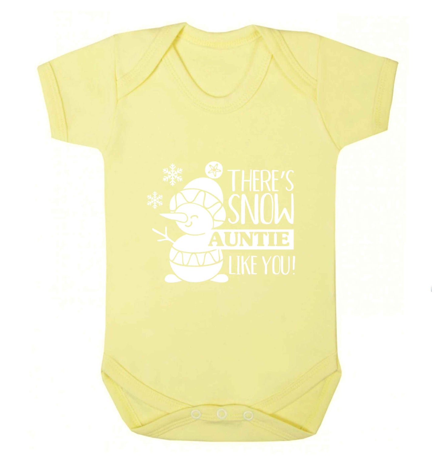 There's snow auntie like you baby vest pale yellow 18-24 months