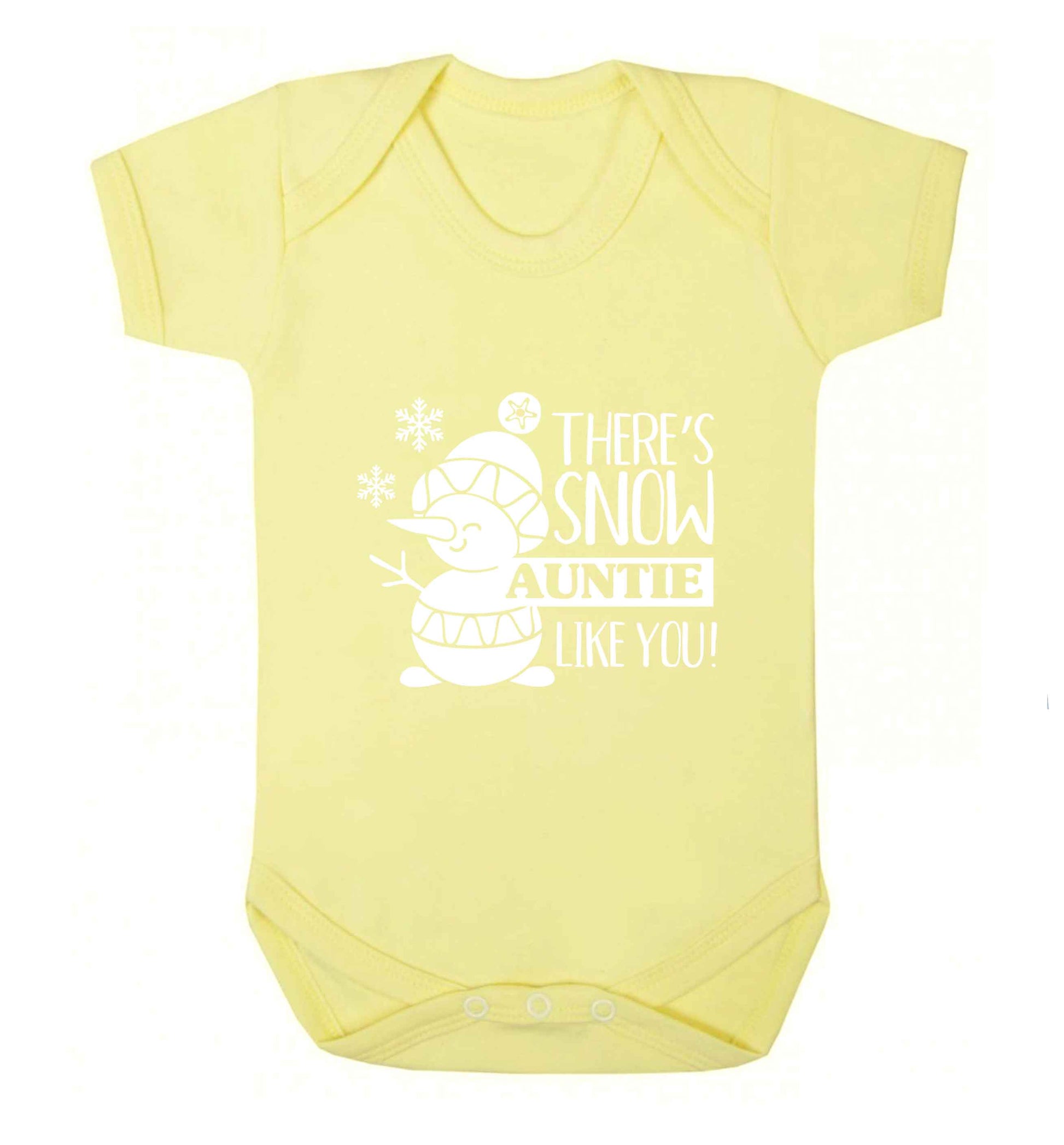 There's snow auntie like you baby vest pale yellow 18-24 months