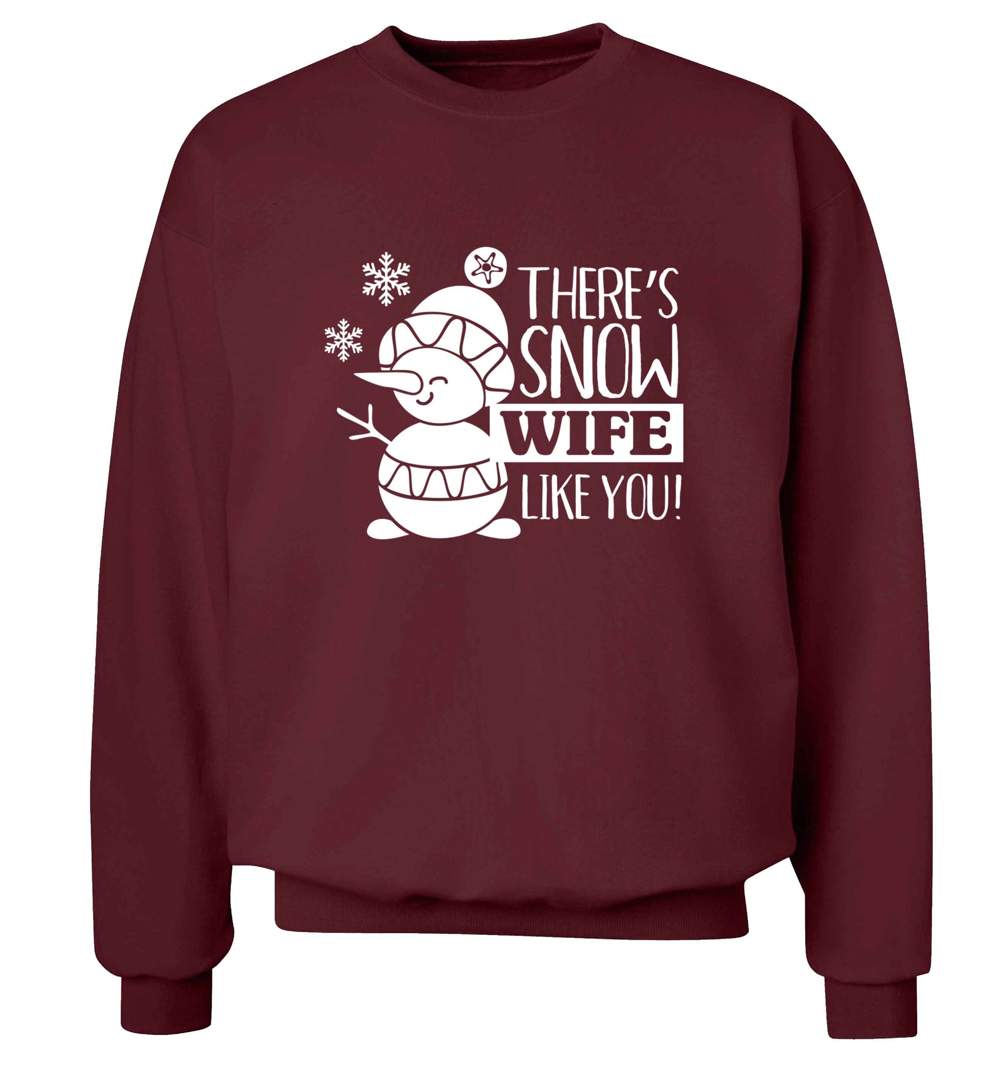 There's snow wife like you adult's unisex maroon sweater 2XL