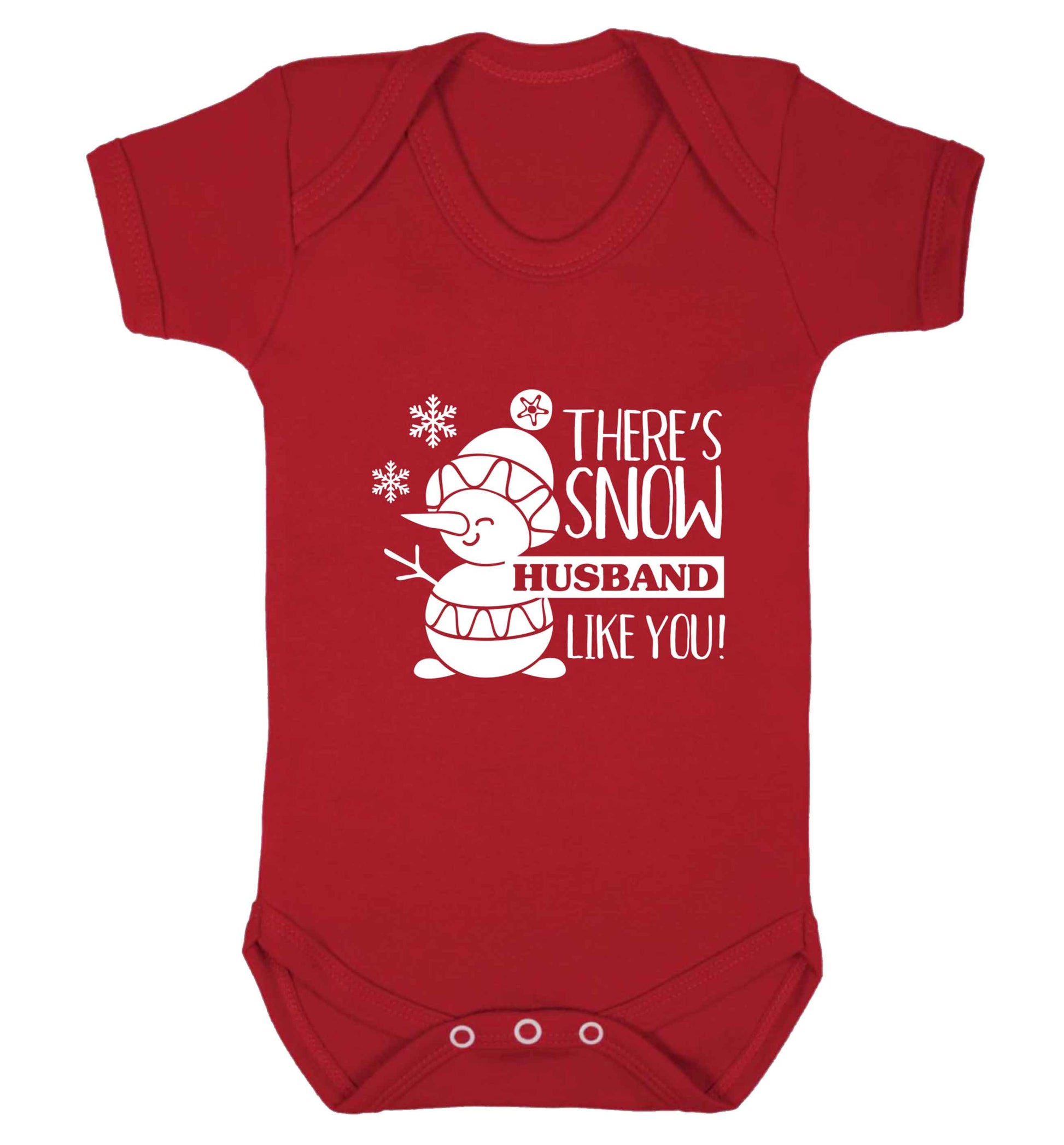 There's snow husband like you baby vest red 18-24 months