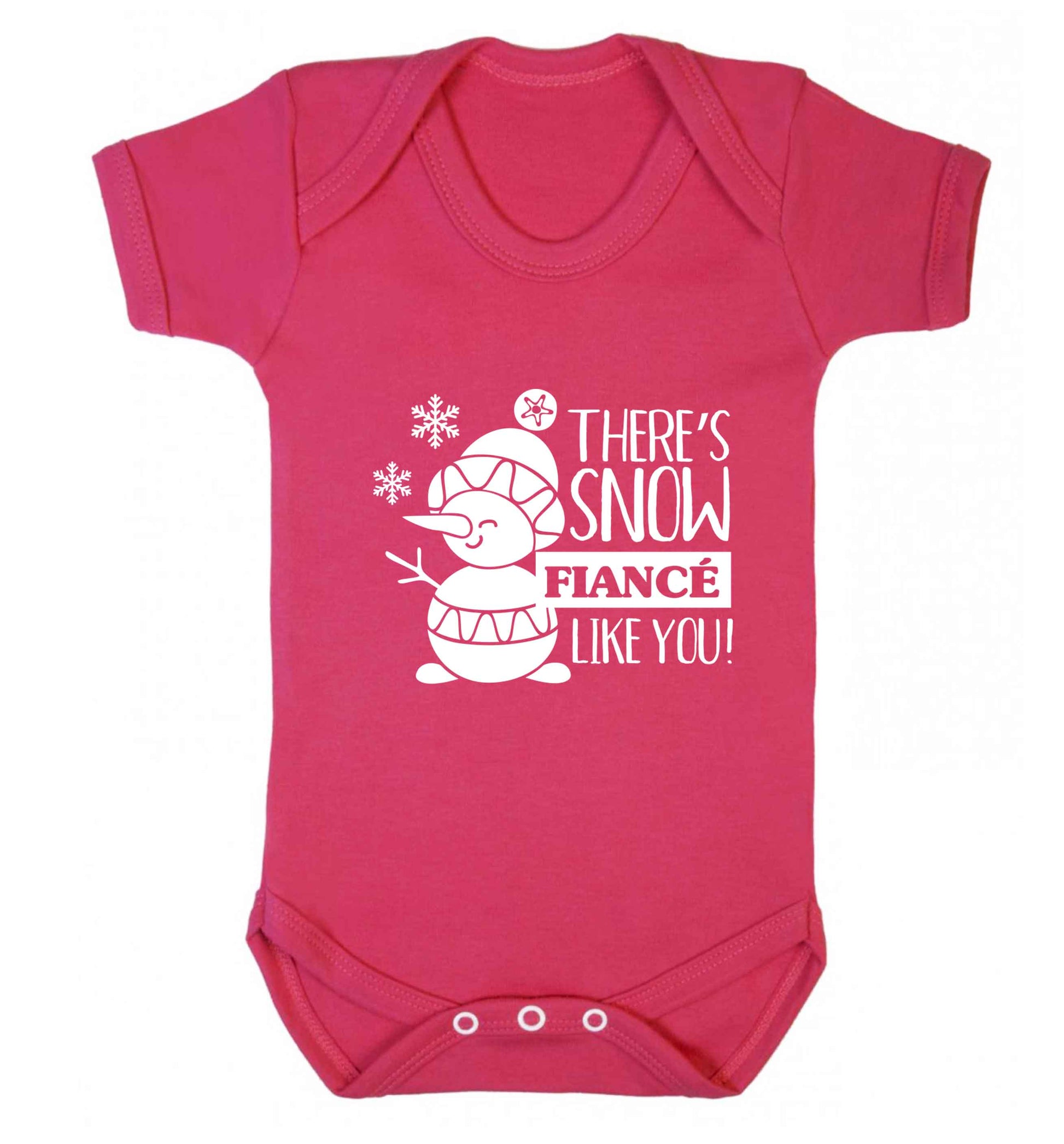 There's snow fiance like you baby vest dark pink 18-24 months