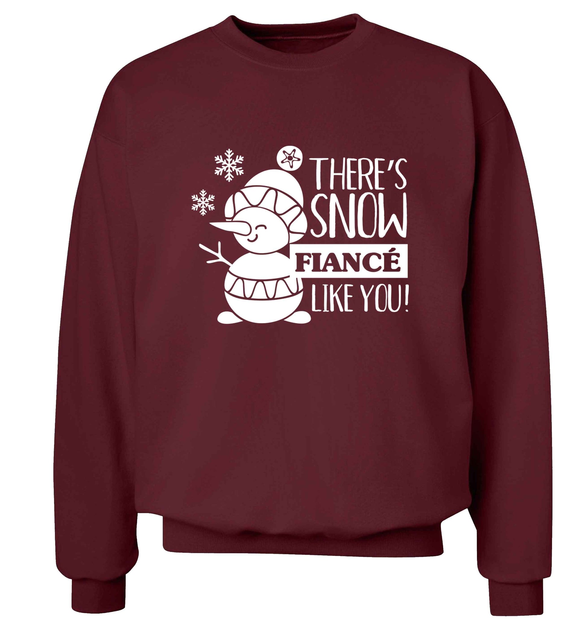 There's snow fiance like you adult's unisex maroon sweater 2XL