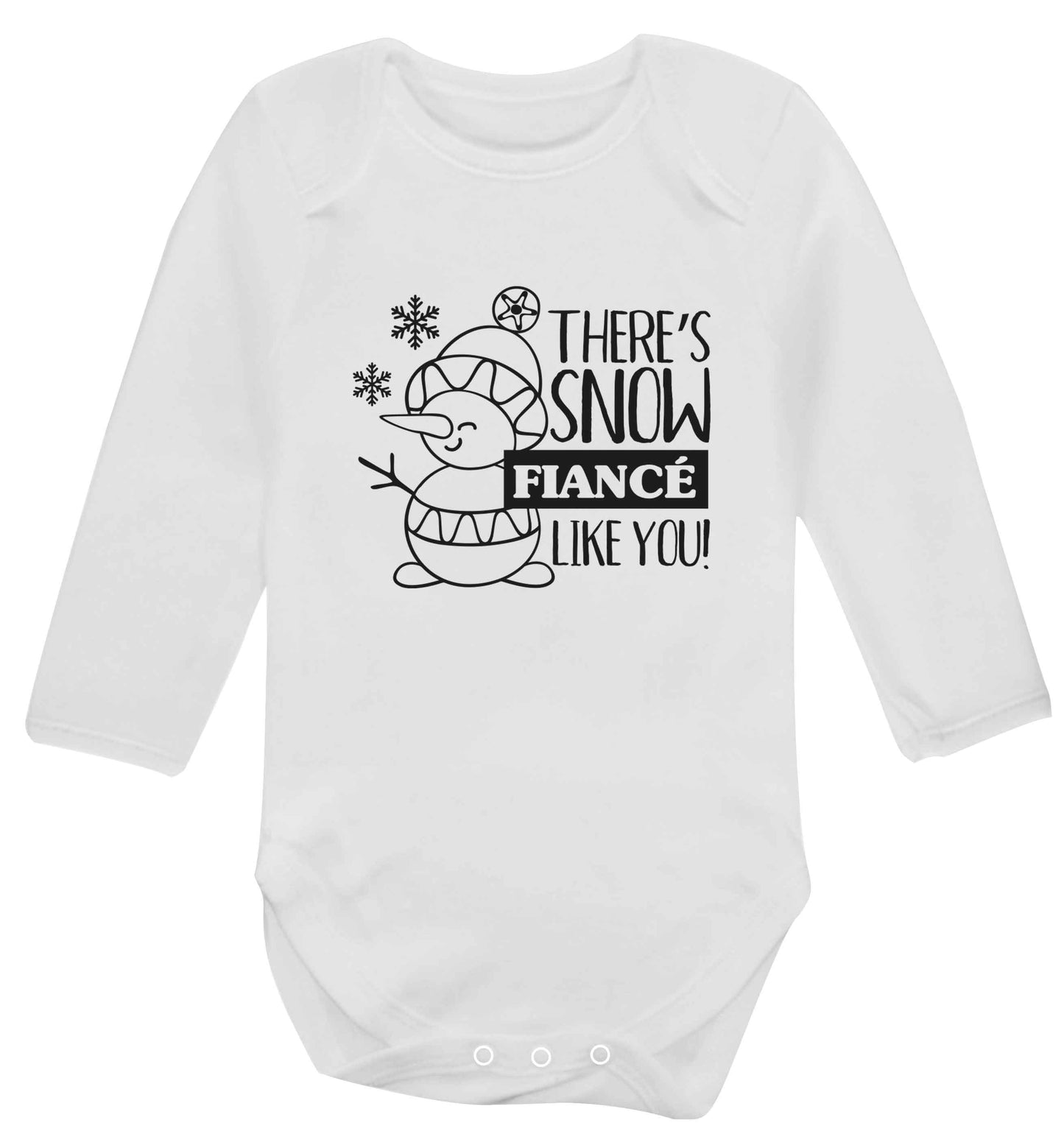 There's snow fiance like you baby vest long sleeved white 6-12 months