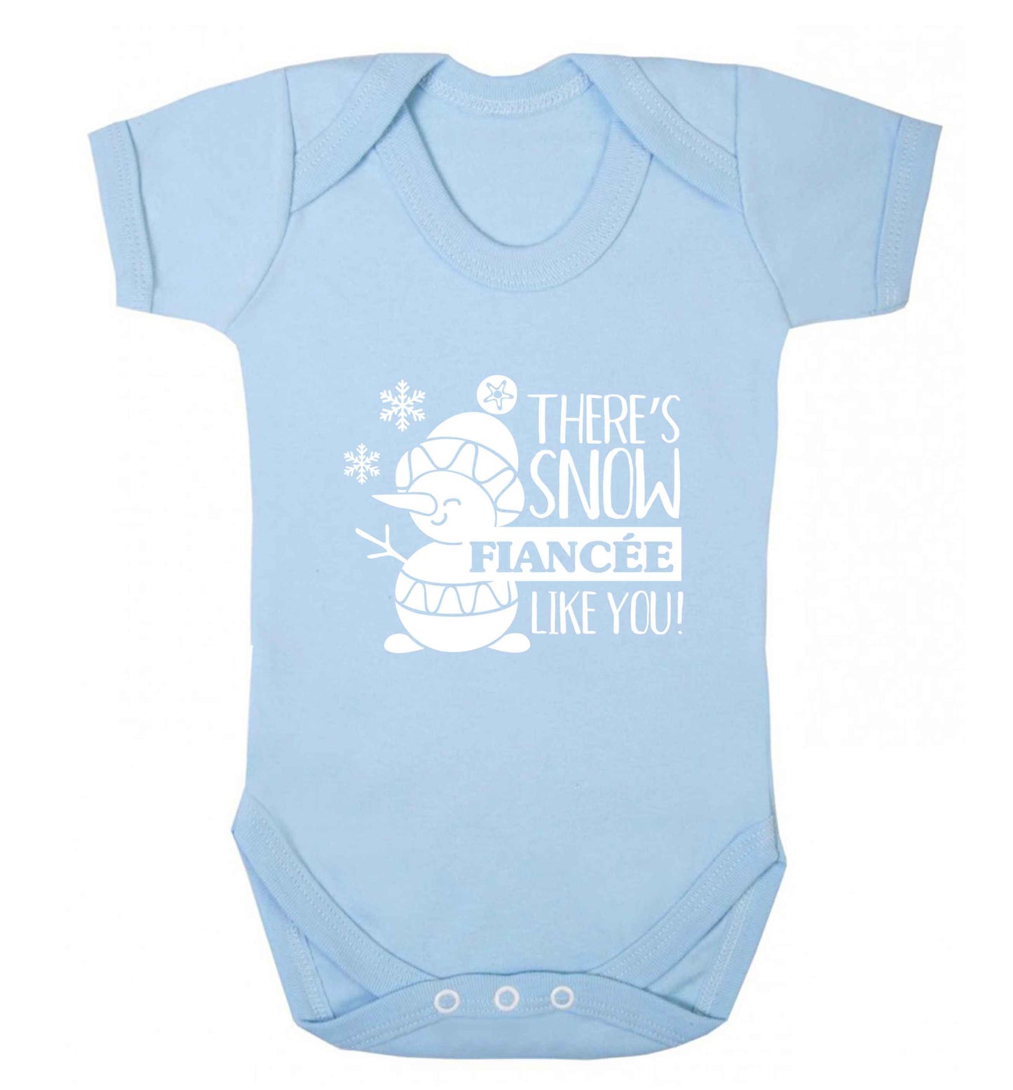 There's snow fiancee like you baby vest pale blue 18-24 months