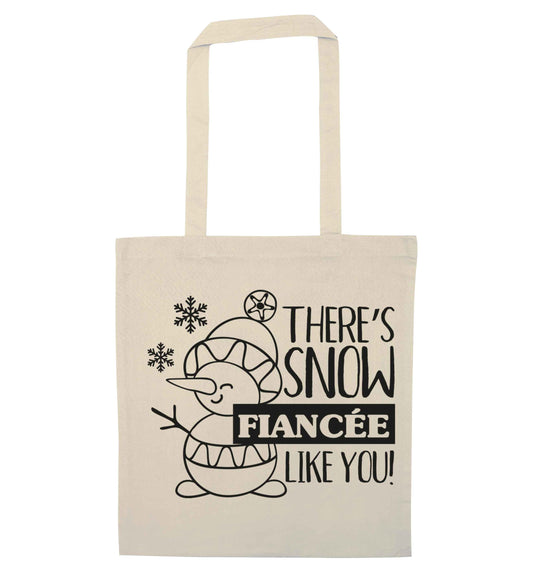 There's snow fiancee like you natural tote bag