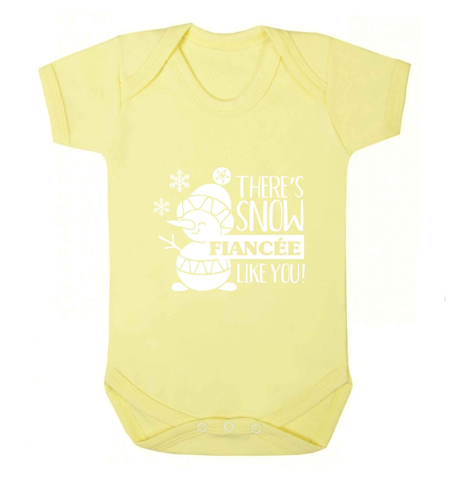 There's snow fiancee like you baby vest pale yellow 18-24 months