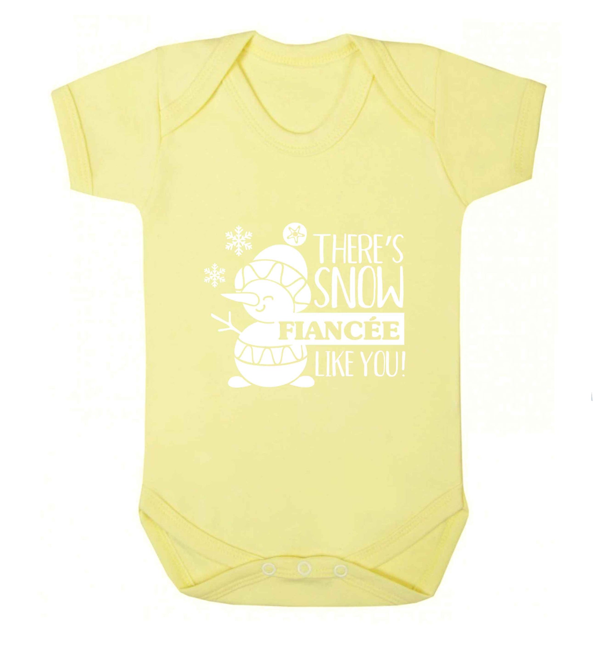 There's snow fiancee like you baby vest pale yellow 18-24 months