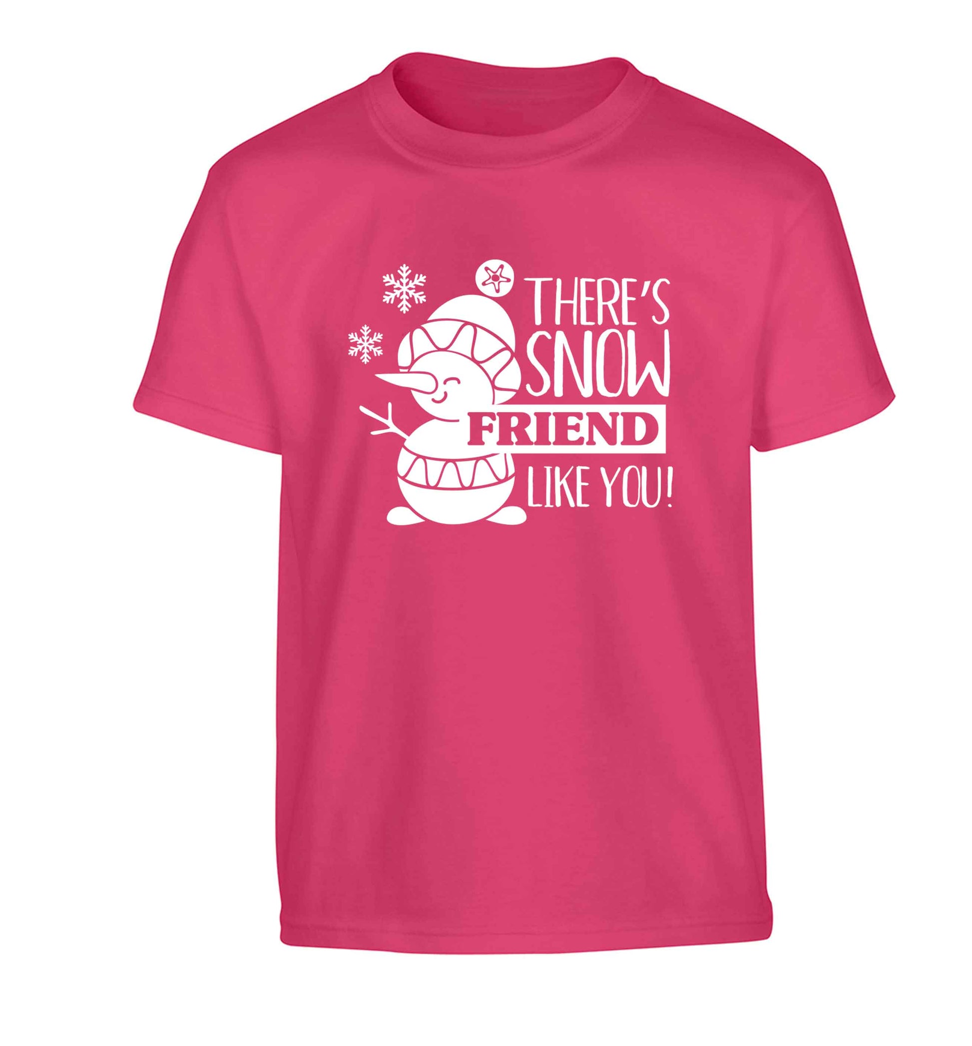 There's snow friend like you Children's pink Tshirt 12-13 Years