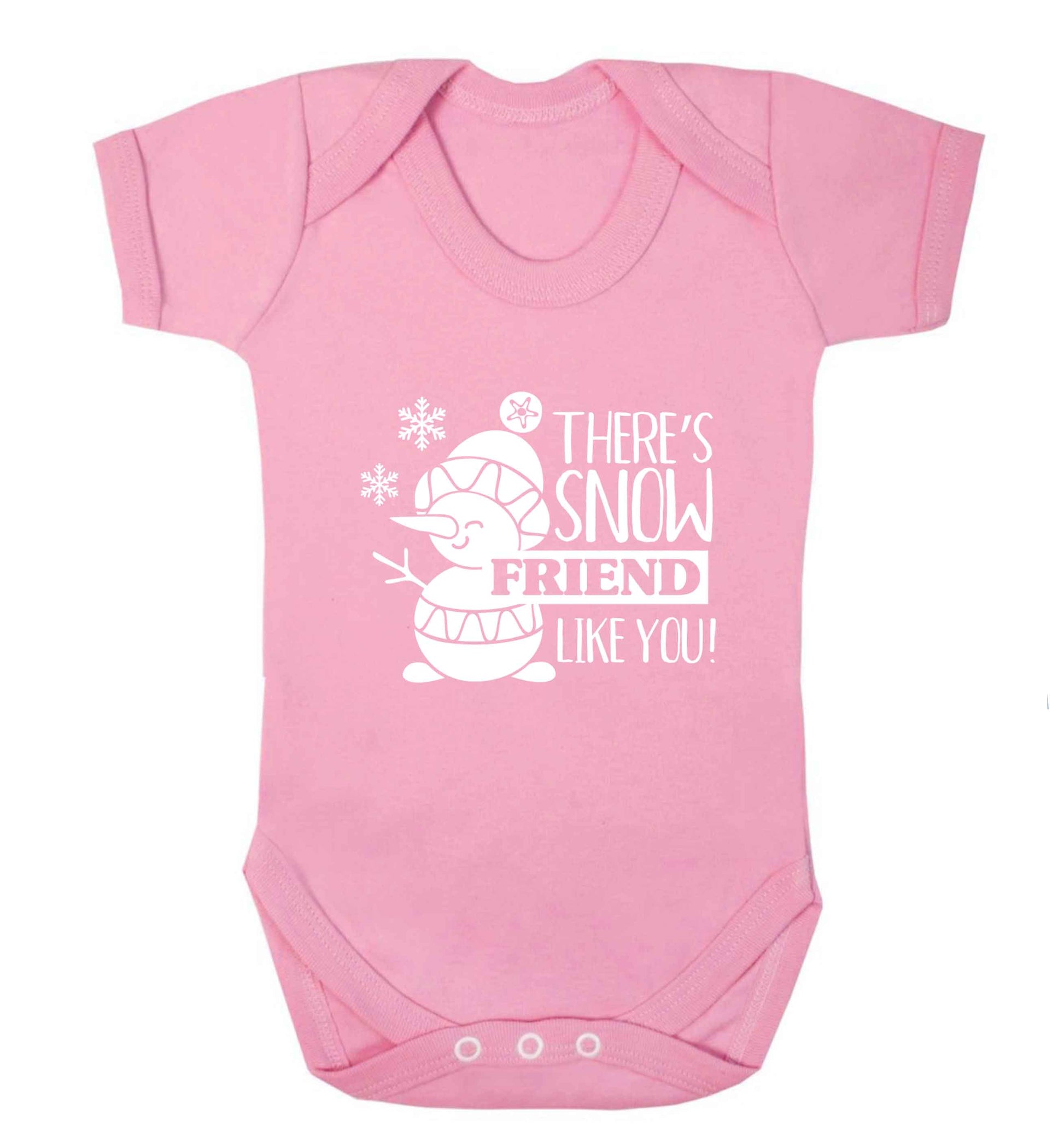 There's snow friend like you baby vest pale pink 18-24 months