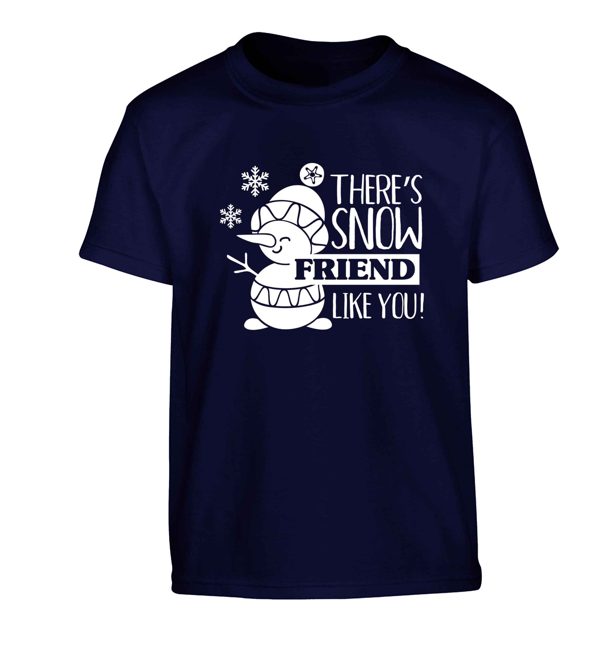 There's snow friend like you Children's navy Tshirt 12-13 Years